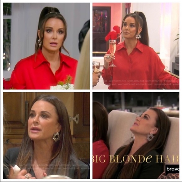 Amina Muaddi *As seen on Kyle Richards* BEGUM CRYSTAL EMBELLISHED EARRINGS shoes - Picture 10 of 12